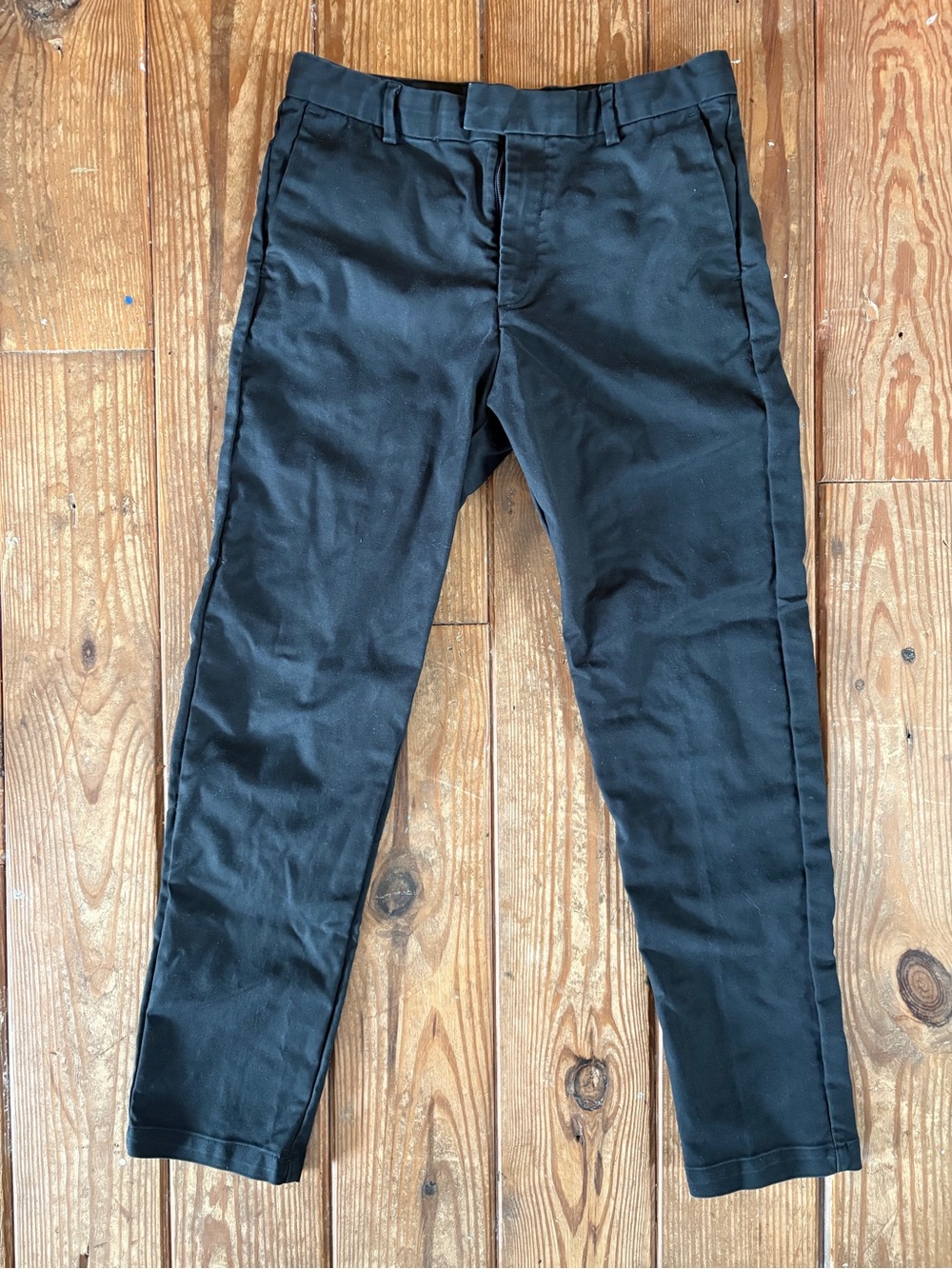 Reiss Boys Black Slim Dress Pants 12-13 Years 158 cm Flat Front Youth Trousers